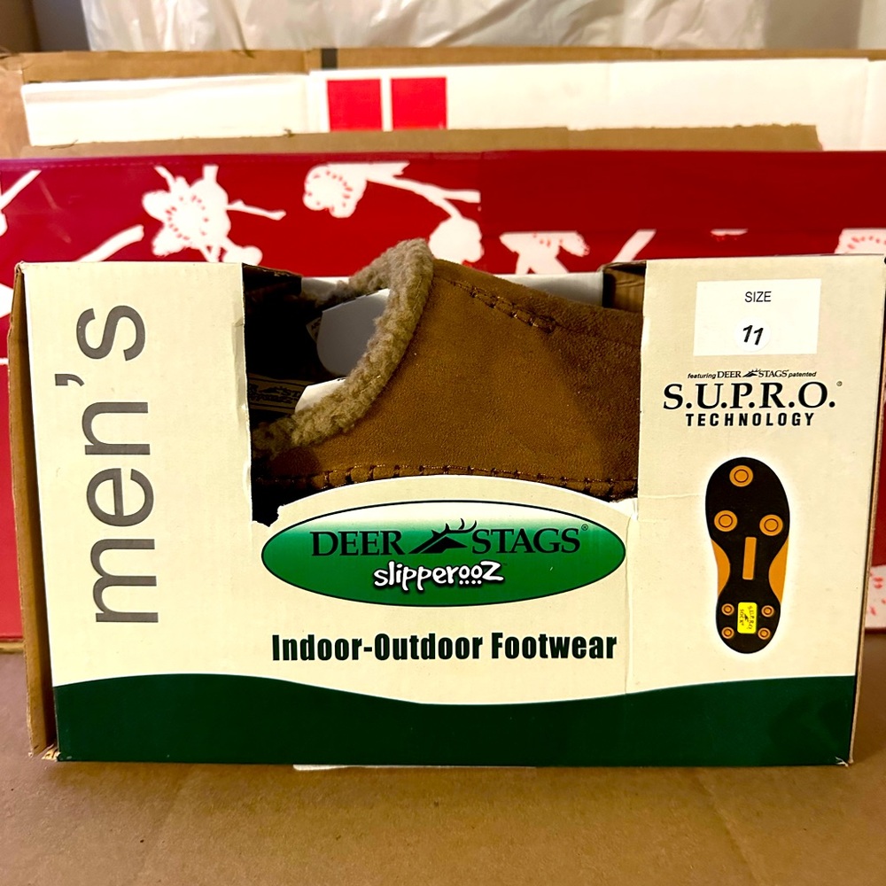 New Deer Stags Indoor-Outdoor Slipperooz Size 11